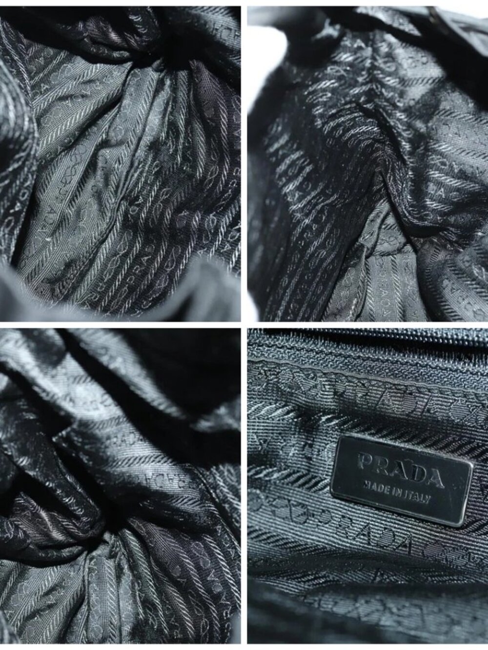 PRADA Backpack Nylon Black Silver Auth 169609 - Picture 15 of 16